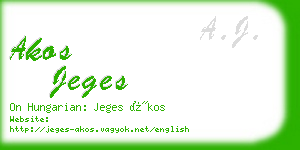 akos jeges business card